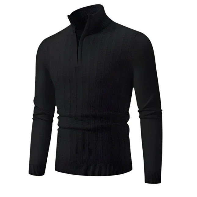 Men's Half Zip Jumper Wool Blend