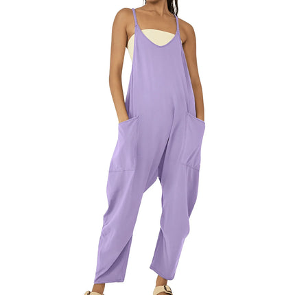 Women's Casual Jumpsuit Sleeveless with Pockets