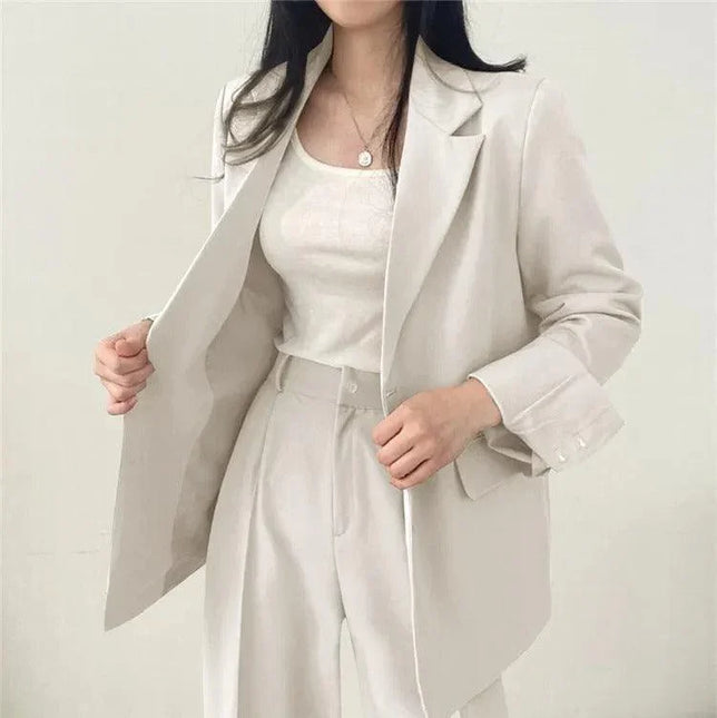 Women's Oversized Blazer And High-Waisted Trousers Tailored Fit