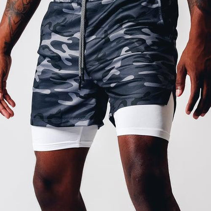 Men's Double Layer Fitness Shorts