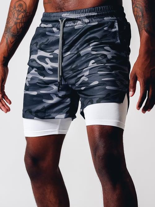 Men's Double Layer Fitness Shorts