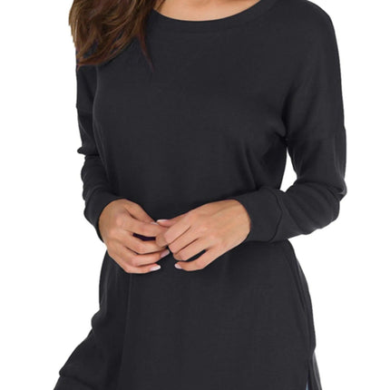 Women's Long Sleeve Side Slit Comfort Top