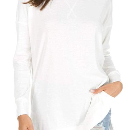 Women's Long Sleeve Side Slit Comfort Top