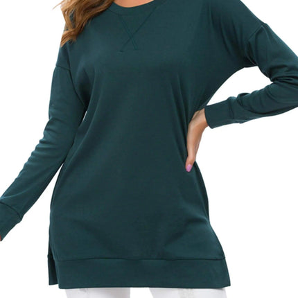 Women's Long Sleeve Side Slit Comfort Top