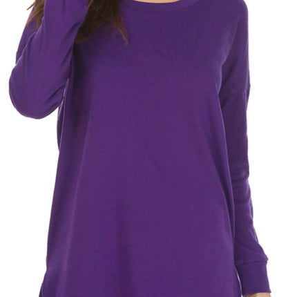 Women's Long Sleeve Side Slit Comfort Top