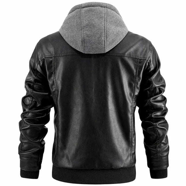 Men's Crocheted Motorcycle Jacket Retro Style