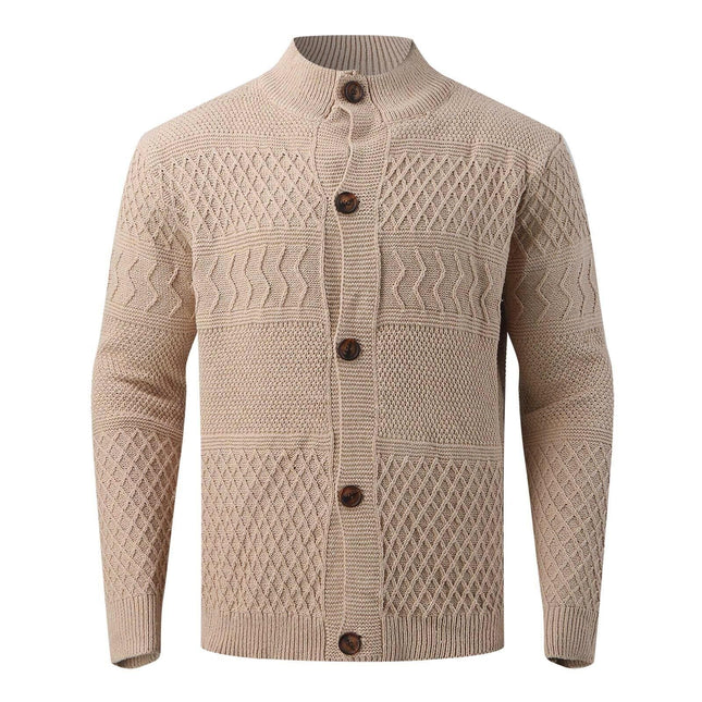 Men’s Long Sleeve Casual Coat with Button Closure