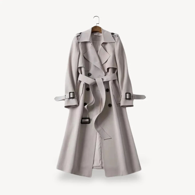 Women's Classic Trench Coat Jacket Stylish Cotton Blend