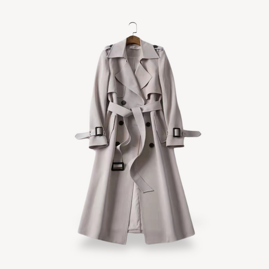 Women's Classic Trench Coat Jacket Stylish Cotton Blend