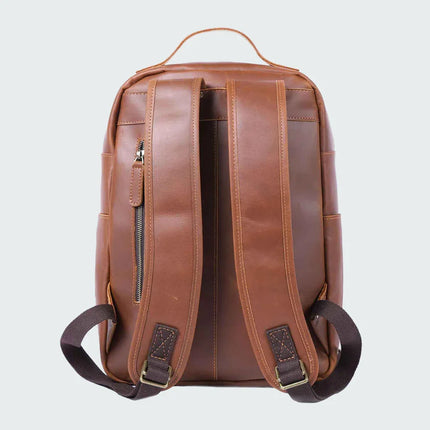 Men's Leather Laptop Backpack