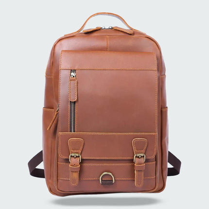Men's Leather Laptop Backpack