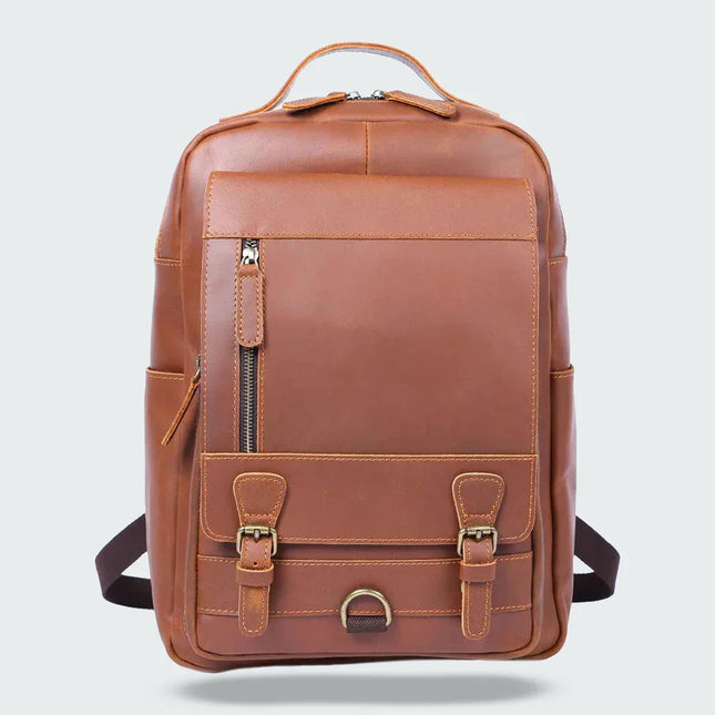 Men's Leather Laptop Backpack
