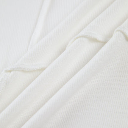 Women's Ribbed Top with Seam Accents