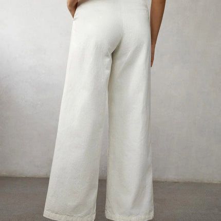 Women's Wide-Leg High-Waisted Jeans Elegant Fit