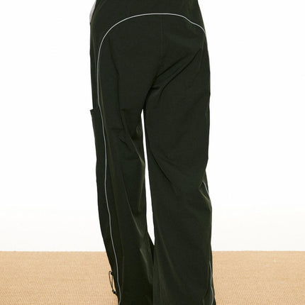 Women's Cargo Trousers Wide Leg Drawstring Utility Style