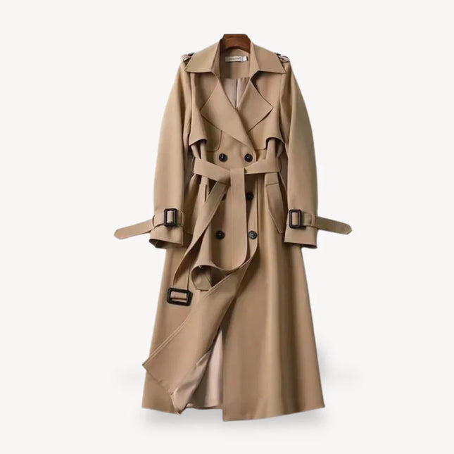Women's Classic Trench Coat Jacket Stylish Cotton Blend