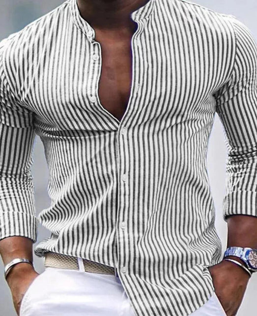 Men's Striped Cotton Shirt Classic