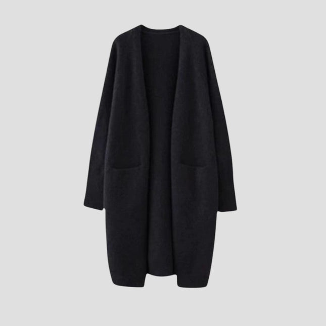 Women's Cashmere Long Open Front Cardigan