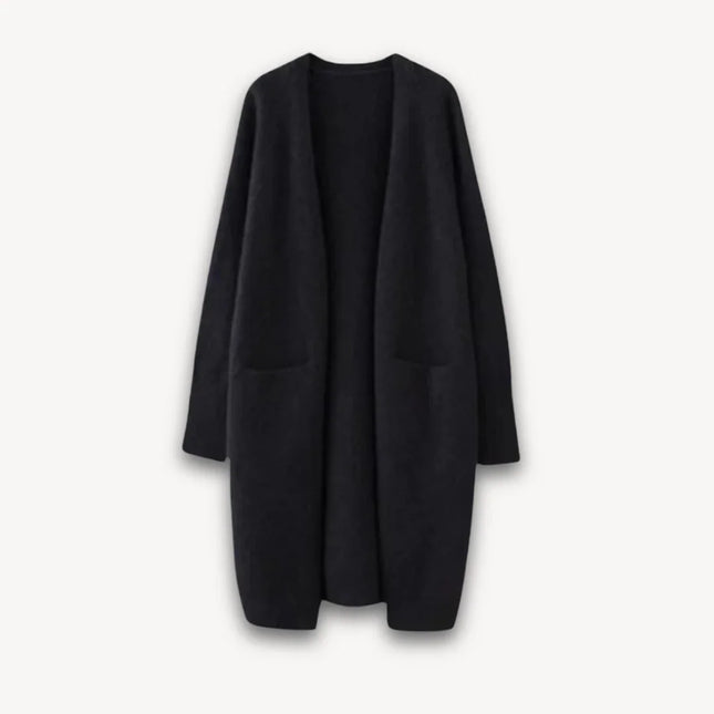 Women's Cashmere Long Cardigan Open Front