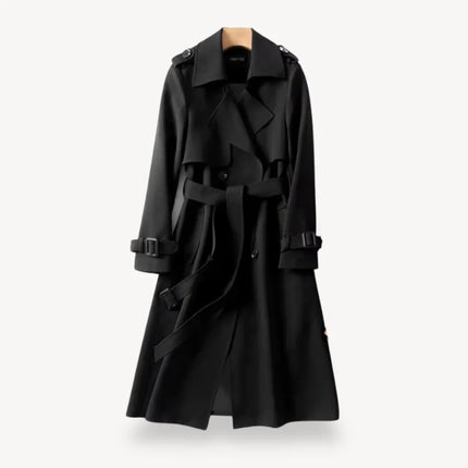 Women's Classic Trench Coat Jacket Stylish Cotton Blend