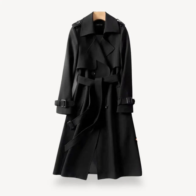 Women's Classic Trench Coat Jacket Stylish Cotton Blend