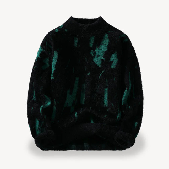 Men's Fuzzy Knit Sweater Casual Style