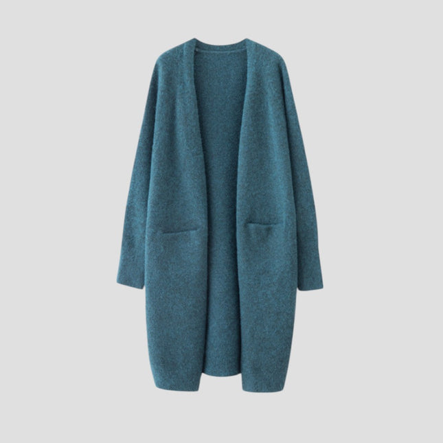 Women's Cashmere Long Open Front Cardigan