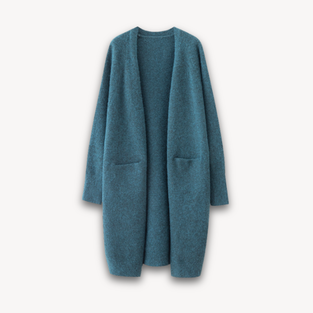 Women's Cashmere Long Cardigan Open Front