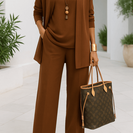 3-Piece Women's Pantsuit – Elegant & Versatile Ensemble