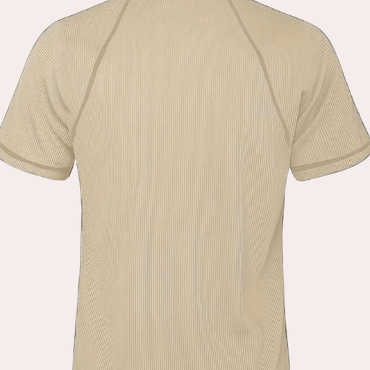Men's Short Sleeve Henley Shirt Cotton Slim Fit