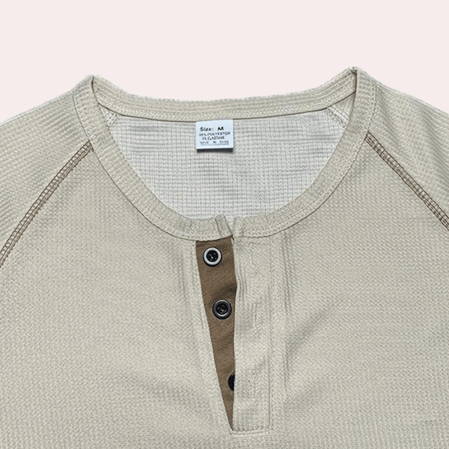 Men's Short Sleeve Henley Shirt Cotton Slim Fit