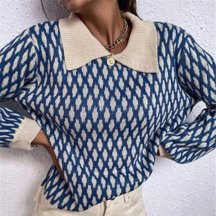 Women's Sweater with Collar Detail