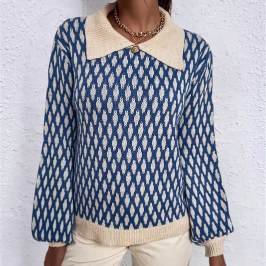 Women's Sweater with Collar Detail
