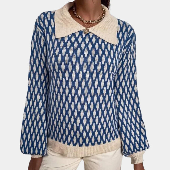 Women's Sweater with Collar Detail