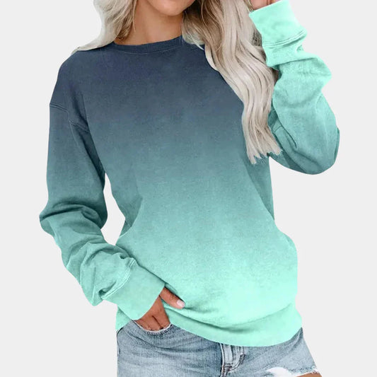 Women's Lightweight Gradient Sweatshirt - Breathable All-Season Style