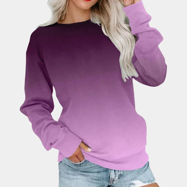 Women's Lightweight Gradient Sweatshirt - Breathable All-Season Style