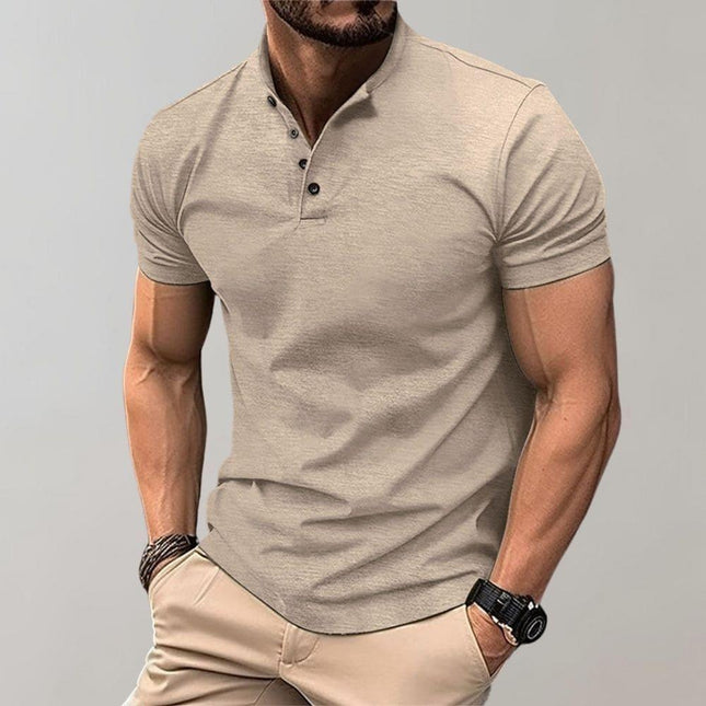 Men's Short Sleeve Polo Shirt Breathable Fabric