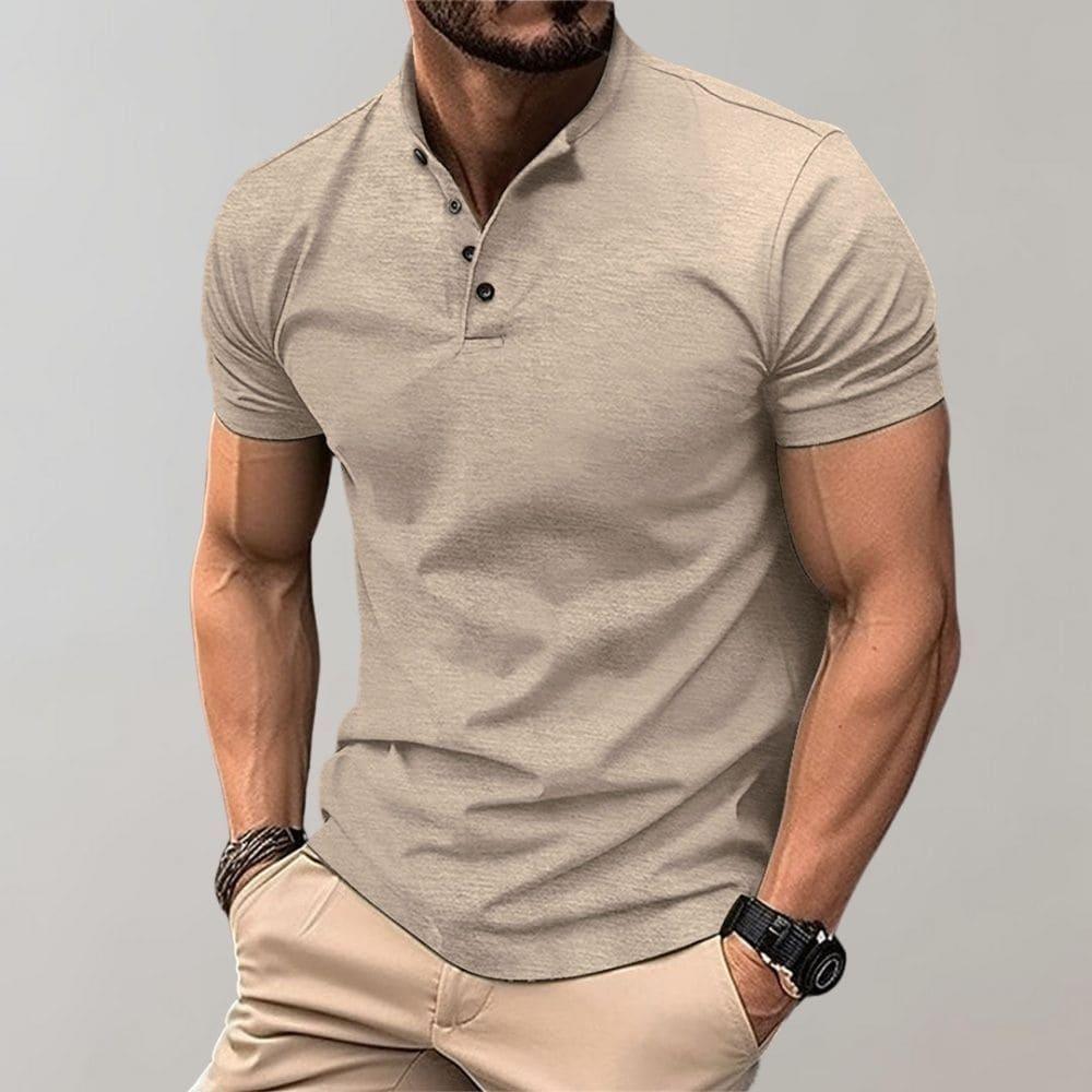 Men's Short Sleeve Polo Shirt Breathable Fabric