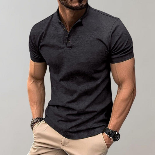 Men's Short Sleeve Polo Shirt Breathable Fabric