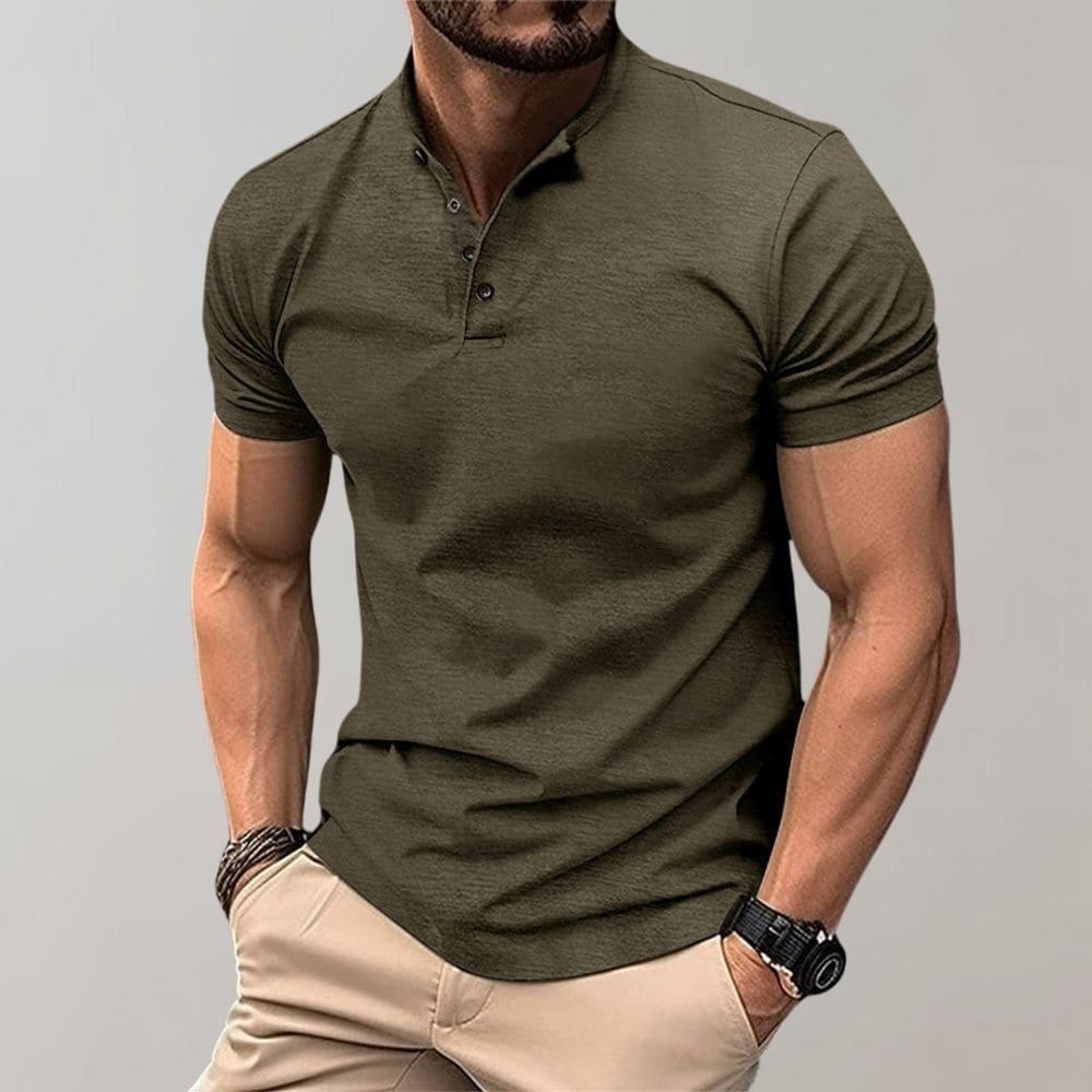 Men's Short Sleeve Polo Shirt Breathable Fabric