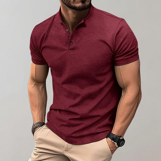 Men's Short Sleeve Polo Shirt Breathable Fabric