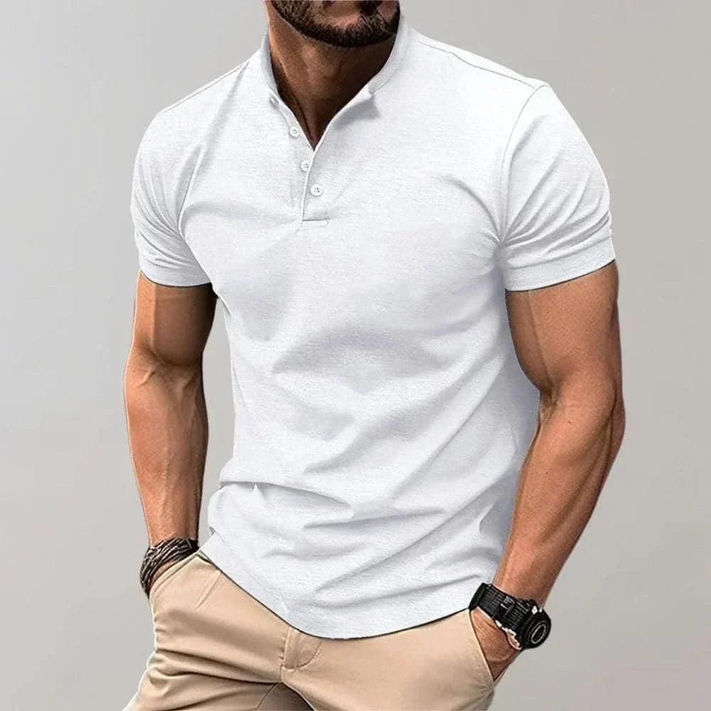 Men's Short Sleeve Polo Shirt Breathable Fabric