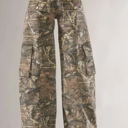 Women's Camo Cargo Pants Cotton