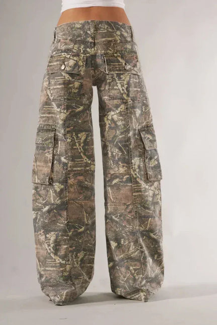 Women's Camo Cargo Pants Cotton