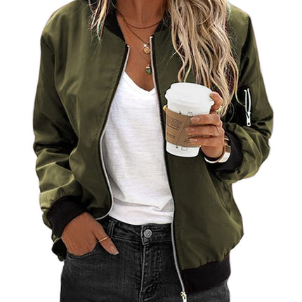 Women's Bomber Jacket Leather Style