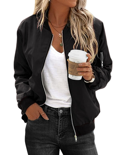 Women's Bomber Jacket Leather Style