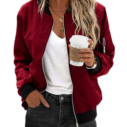Women's Bomber Jacket Leather Style