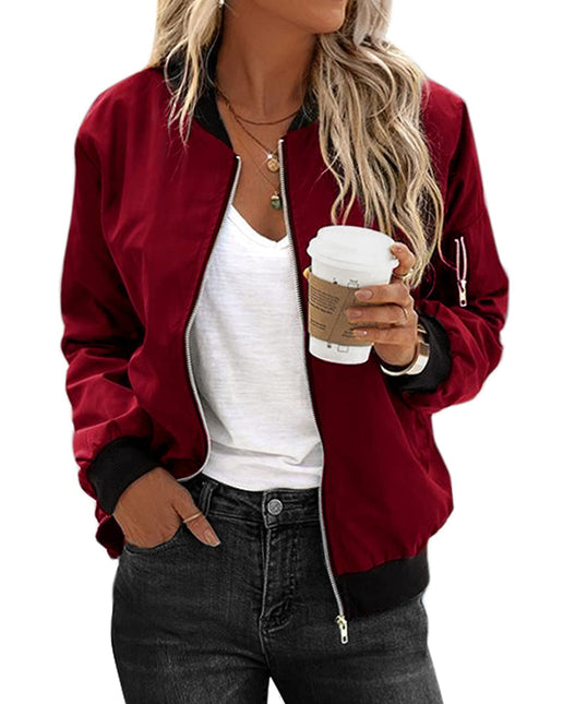 Women's Bomber Jacket Leather Style