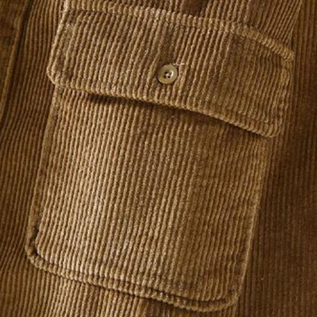 Men's Long Sleeve Corduroy Shirt Casual