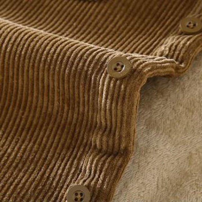 Men's Long Sleeve Corduroy Shirt Casual
